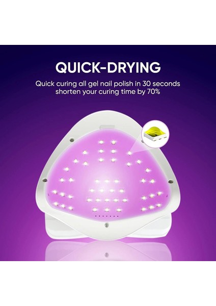 Sun X15 Uv LED Tırnak Kurutucu 280 Watt 66 LED Protez Tırnak Kalıcı Oje Kurutma Makinası indirimleri