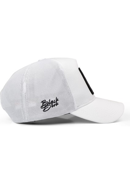 V1 Trucker Positive - 1 Kod Logolu Unisex Beyaz Şapka
