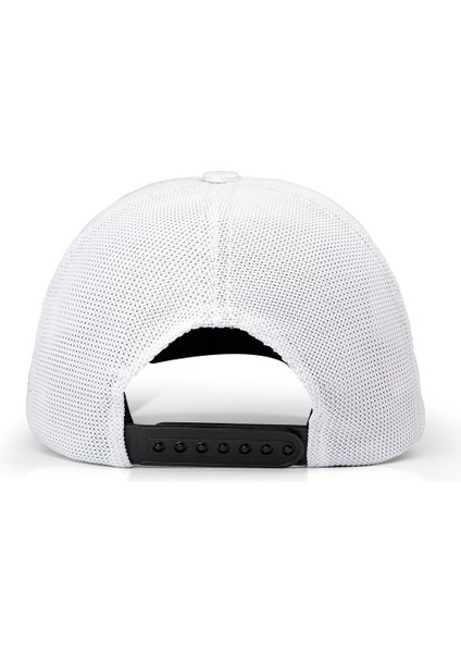 V1 Trucker Positive - 1 Kod Logolu Unisex Beyaz Şapka
