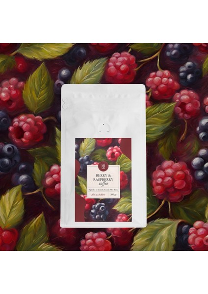 Mim And More Berry & Raspberry Coffee Böğürtlen ve Ahududu Aromalı Kahve Filtre Kahve 200 gr