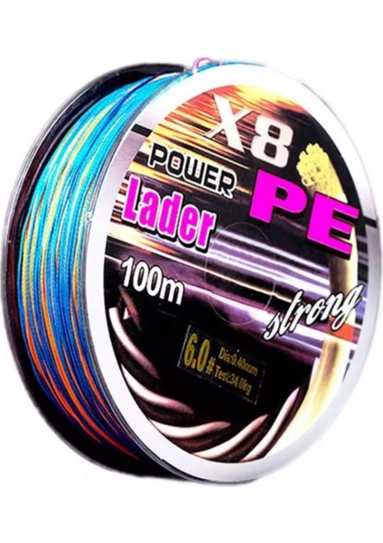 100 Metre Balıkçı Ipi X8 Pe Örgü Misina Balık Olta