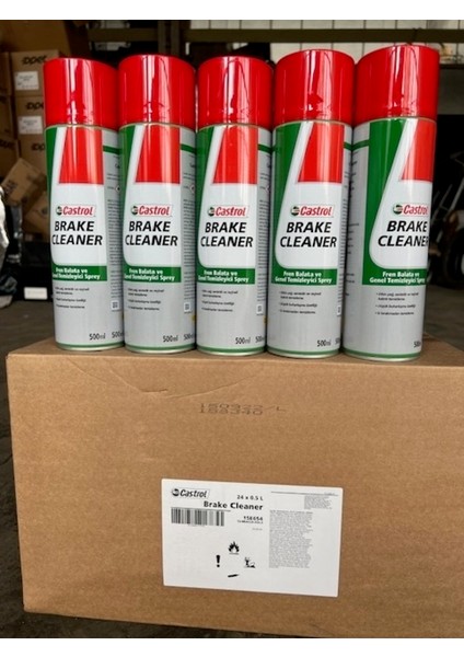 Brake Cleaner Fren Balata ve Genel Temizleme Spreyi 500 ml 24 Adet Bir Koli