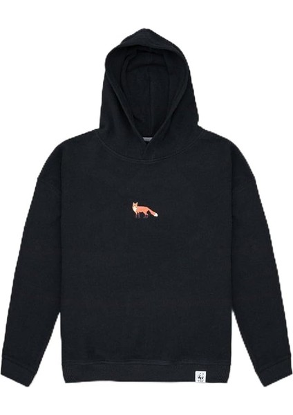 Kızıl Tilki Super Soft Hoodie Sweatshirt Siyah