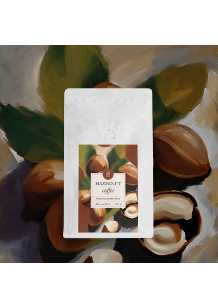 Hazelnut Coffee - Fındık Aromalı Kahve Çekirdek Kahve, 200 Gr