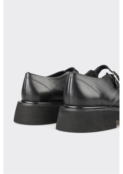 Siyah Deri Kadın Günlük Ayakkabı indirimleri