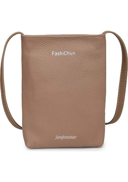 Gerçek Deri Çantası, Kadınların Moda Tek Omuz Çantası, Ultra-Ince ve Çeşitli Japon Stili Dikey Mini Telefon Çantası. (Yurt Dışından)