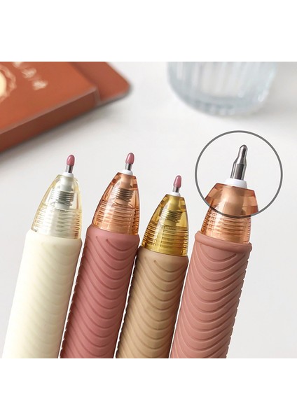 4pcs /pack 0.5mm Nötr Kalem Seti Öğrenciler Için Vintage Çiçek Tasarım Yazı Kalemi Siyah Dolum Nötr Kalem Kırtasiye Ofis Okul Malzemeleri (Yurt Dışından) fırsatları