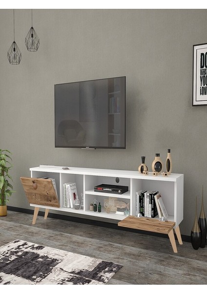 Mbes Mobiya Esin BeyazAtlantik 160 cm Tv Ünitesi modelleri