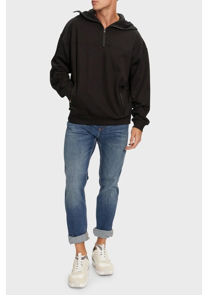 Pamuklu Logolu Regular Fit Kapüşonlu Yaka Erkek Sweat 50521792 001