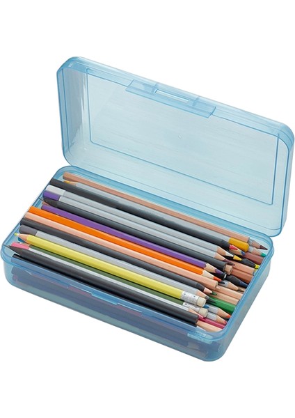 Şeffaf Kalem Kutusu, Plastik Kalem Kutusu, Mum Boya Saklama Kutusu, Işaretleyici Kutusu, Istiflenebilir Ofis Malzemeleri Kutusu, Kalem Kutusu (Yurt Dışından)