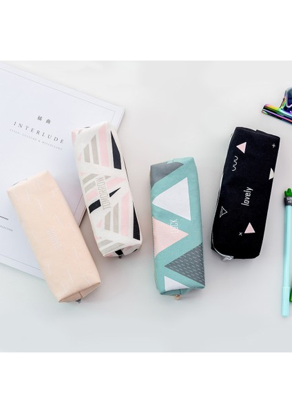 1 Adet Kawaii Kalem Kutusu Moda Geometrik Hediye Hediye Estuches Okul Kalem Kutusu Kalem Kutusu Kalem Çantası Okul Malzemeleri Kırtasiye (Yurt Dışından)