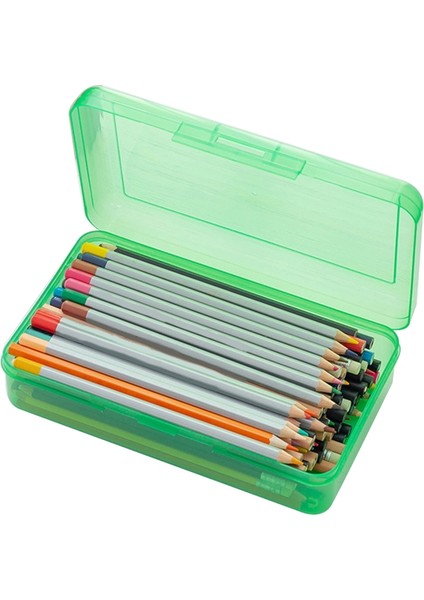 Şeffaf Kalem Kutusu, Plastik Kalem Kutusu, Mum Boya Saklama Kutusu, Işaretleyici Kutusu, Istiflenebilir Ofis Malzemeleri Kutusu, Kalem Kutusu (Yurt Dışından)