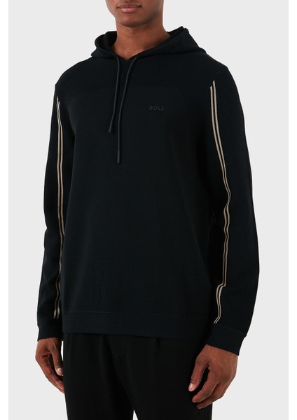 Logolu Pamuklu Regular Fit Kapüşonlu Erkek Sweat 50523284 001