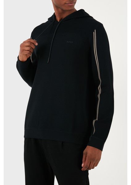 Logolu Pamuklu Regular Fit Kapüşonlu Erkek Sweat 50523284 001