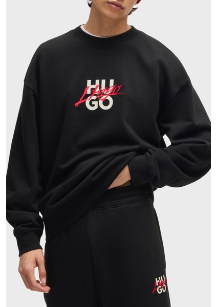 Pamuklu Logolu Regular Fit Bisiklet Yaka Erkek Sweat 50521081 001