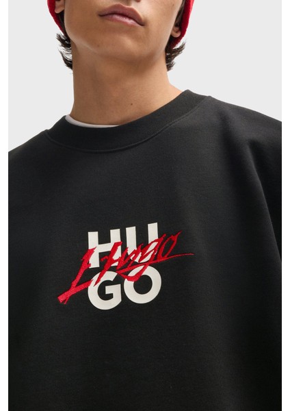 Pamuklu Logolu Regular Fit Bisiklet Yaka Erkek Sweat 50521081 001