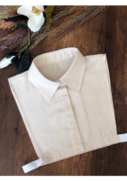 Keten Polo Yaka Kolsuz Yarım Gömlek | Lastikli Esnek Crop Gömlek Yelek Boyunluk fiyatları