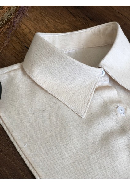 Keten Polo Yaka Kolsuz Yarım Gömlek | Lastikli Esnek Crop Gömlek Yelek Boyunluk fırsatları