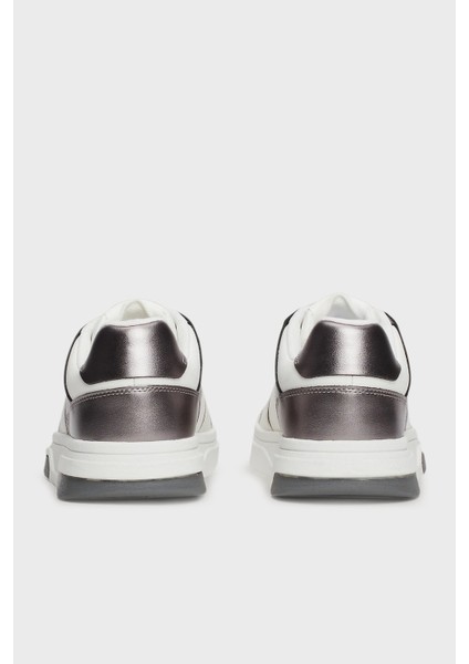 Metalik Deri Logolu Sneaker Ayakkabı Bayan Ayakkabı EN0EN02591 Trh indirimleri