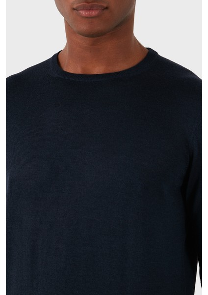 Yün Karışımlı Slim Fit Bisiklet Yaka Kazak Erkek Kazak 57167 13190 598 fırsatları