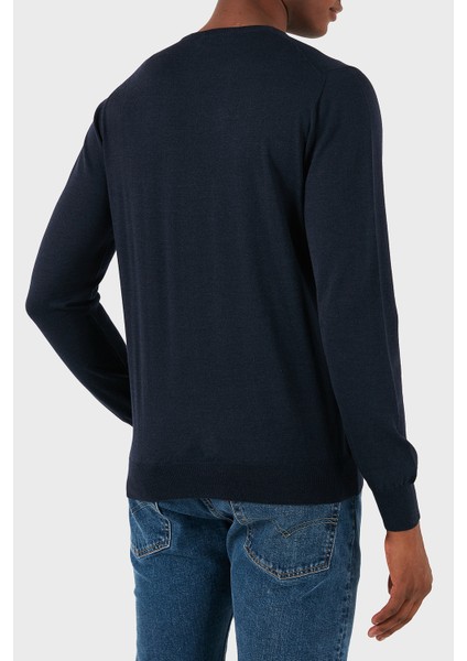 Yün Karışımlı Slim Fit Bisiklet Yaka Kazak Erkek Kazak 57167 13190 598 indirimleri