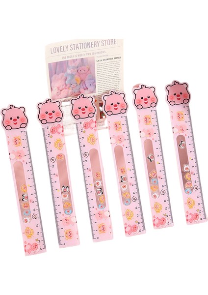 1 Adet Kawaii Sanrio Akrilik Cetvel Karikatür Hello Kitty Kuromi Pochacco Shaker Cetvel Çizim Aracı Bookmark Kırtasiye Öğrenci Hediye (Yurt Dışından)