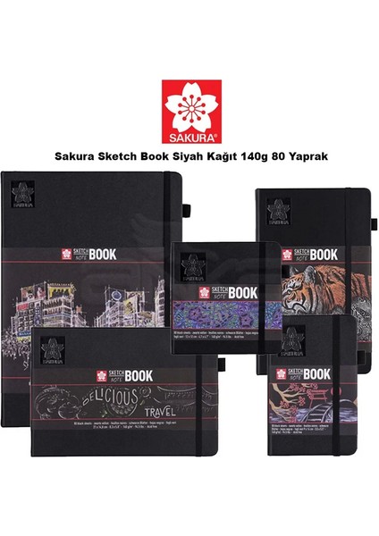 Sketch Book Siyah Kağıt 140G 80 Yaprak