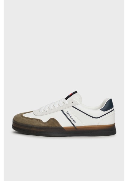 Deri Logolu Sneaker Ayakkabı Erkek Ayakkabı EM0EM01462 Ybl