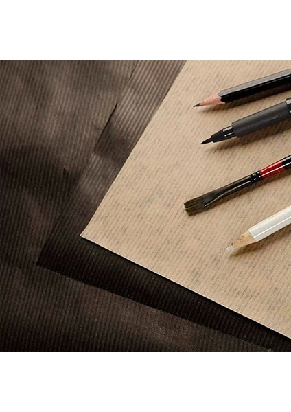 Kraft Kahverengi ve Siyah Çizim Bloğu 90 gr 60 Yaprak fiyatları