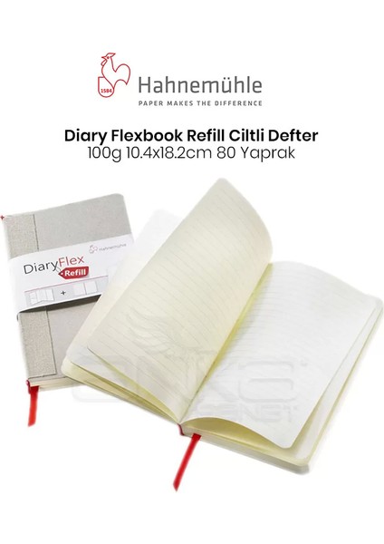 Diary Flexbook Refill 100 gr 10.4 x 18.2 cm 80 Yaprak