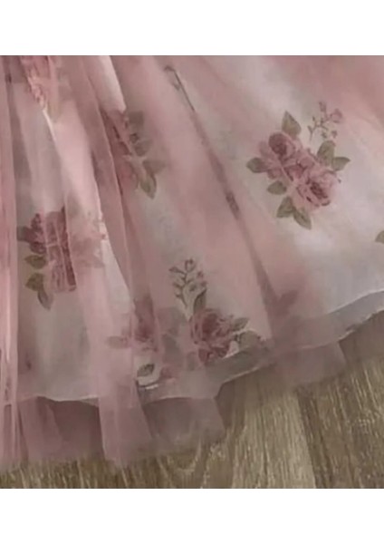 Kız Çocuk Gül Kurusu Doğum Günü Hediye Günlük Prenses Elbise fırsatları