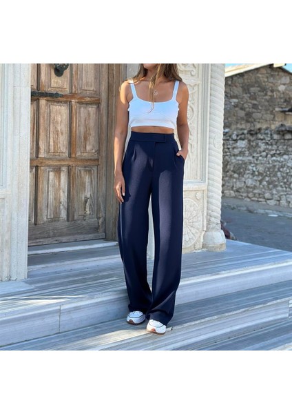 Luxwommen Cırtlı Palazzo Cepli Salaş Pantolon- Eşofman modelleri