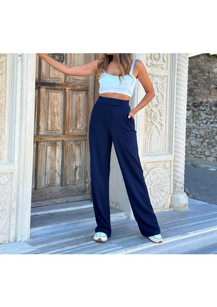 Luxwommen Cırtlı Palazzo Cepli Salaş Pantolon- Eşofman fırsatları
