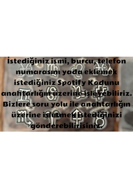 Kişiye Özel isimli veya Spotify Kodunu Şeffaf Pleksi Burç Anahtarlık - Aslan İngilizce veya Türkçe fiyatları