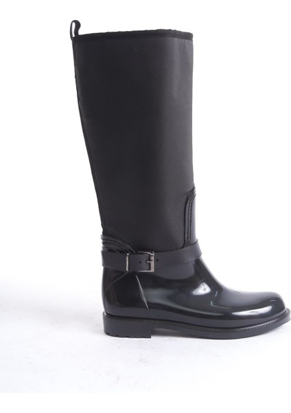 MBTB2035-S Kadın Siyah Yağmur Çizmesi Pvc Malzeme 2,5 cm Topuk fiyatları