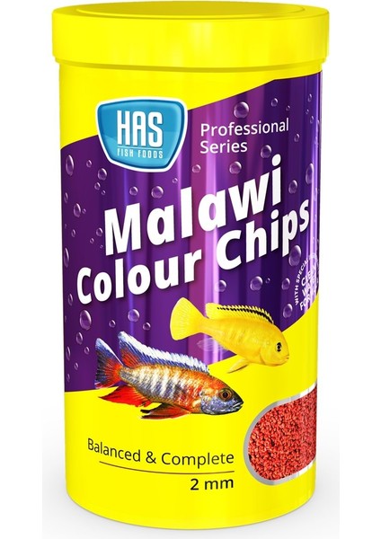 Malavi Colour Chips 45 gr Cichlid Balıkları Için Akvaryum Balık Yemi