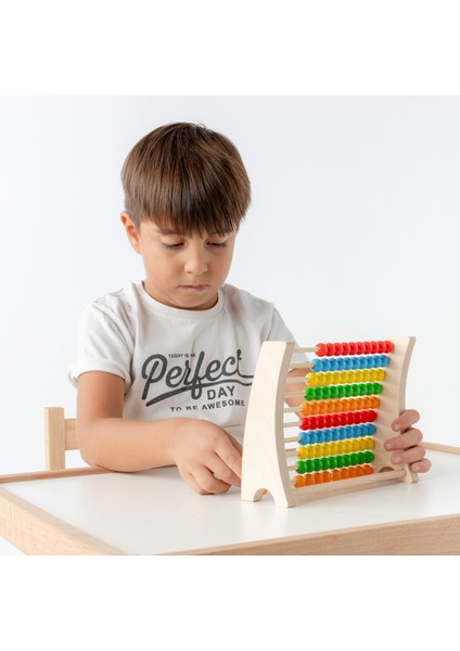 Hopiers Montessori Renkli Ahşap Abaküs / 1+ Yaş / Eğitici, Öğretici ve Güvenli Çocuk Oyuncağı fırsatları