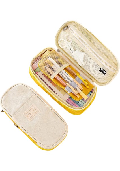 Syknnig Yaratıcı Kalem Kutusu Büyük Kapasiteli Çift Katmanlı Tbm Sertifikalı Güvenlik Malzemesi Okul Çantası Kızlar Kılıfı Kırtasiye (Yurt Dışından)