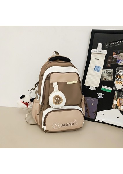 Kadınlar Için Retro Iş Kıyafeti Sırt Çantası, Kontrast Renkli Çok Bölmeli, Modaya Uygun Marka Öğrenci Japon Okul Çantası, Erkekler Için Büyük Kapasiteli Sırt Çantası (Yurt Dışından)