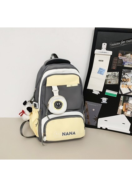 Kadınlar Için Retro Iş Kıyafeti Sırt Çantası, Kontrast Renkli Çok Bölmeli, Modaya Uygun Marka Öğrenci Japon Okul Çantası, Erkekler Için Büyük Kapasiteli Sırt Çantası (Yurt Dışından)