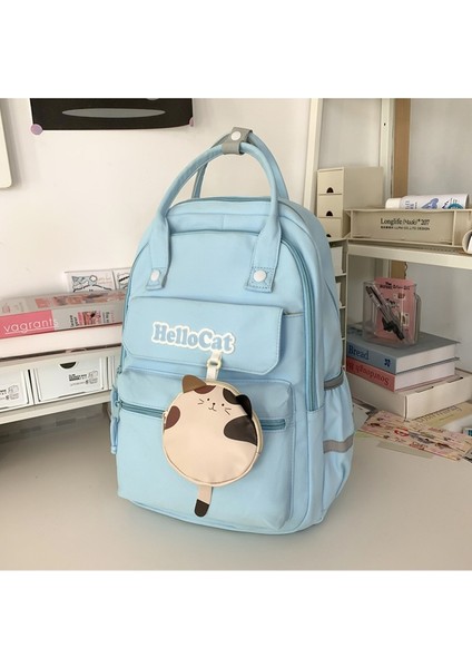 Sevimli Öğrenci Okul Çantası, Kore Versiyonu, Çok Yönlü, Taze, Üniversite Tarzı, Büyük Kapasiteli, Kadınlar Için Ortaokul Öğrencisi Sırt Çantası (Yurt Dışından)