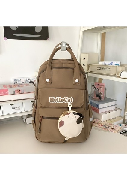 Sevimli Öğrenci Okul Çantası, Kore Versiyonu, Çok Yönlü, Taze, Üniversite Tarzı, Büyük Kapasiteli, Kadınlar Için Ortaokul Öğrencisi Sırt Çantası (Yurt Dışından)