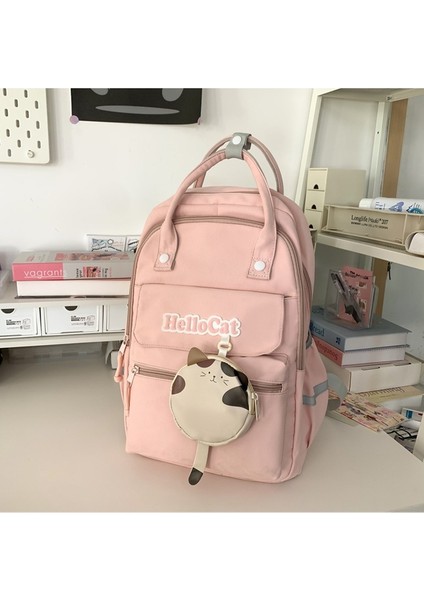 Sevimli Öğrenci Okul Çantası, Kore Versiyonu, Çok Yönlü, Taze, Üniversite Tarzı, Büyük Kapasiteli, Kadınlar Için Ortaokul Öğrencisi Sırt Çantası (Yurt Dışından)