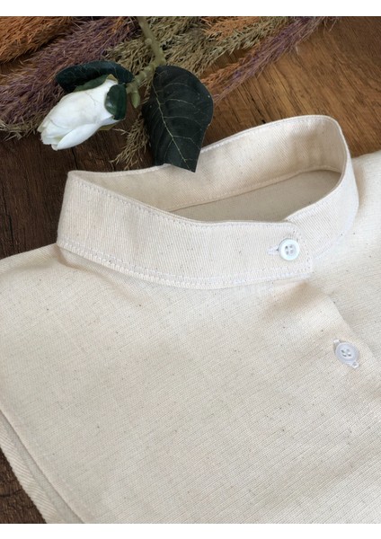 Keten Hakim Yaka Kolsuz Yarım Gömlek | Lastikli Esnek Crop Gömlek Yelek Boyunluk indirimleri