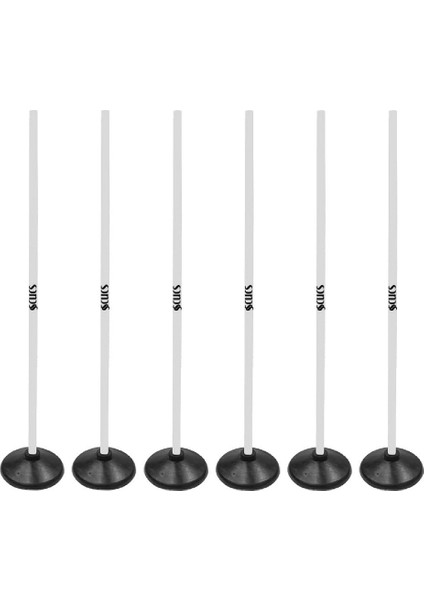 Slalom Çubuğu Kauçuk Tabanlı 6'lı