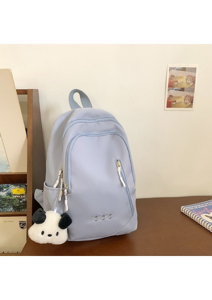 Kız Çocuk Okul Çantaları, Süt Sarısı, Ortaokul Öğrencilerinin Düz Renk Çok Yönlü Sırt Çantaları, Tatlı ve Yumuşak Kız Sırt Çantaları (Yurt Dışından)