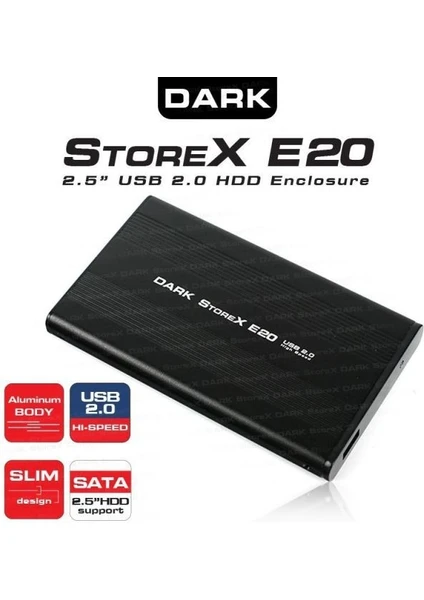 DARK DK-AC-DSE20 E20 2.5" USB 2.0 SATA SİYAH