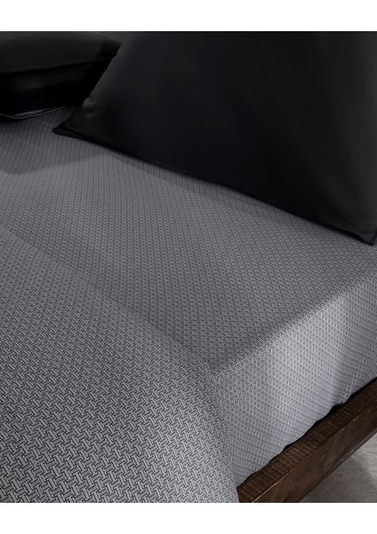 Vachel Çift Kişilik %100 Pamuk Baskılı Saten Nevresim Takımı - Antrasit modelleri
