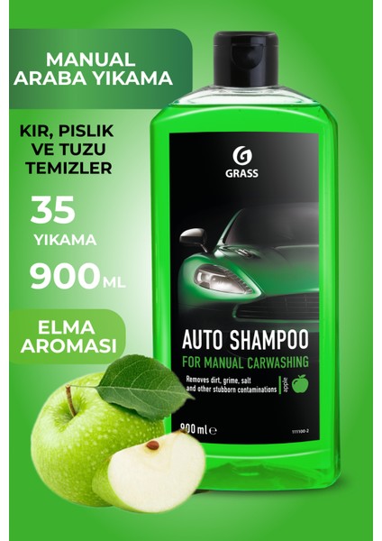 Auto Shampoo Elma Köpüklü Manuel Araç Yıkama Şampuanı 900 ml