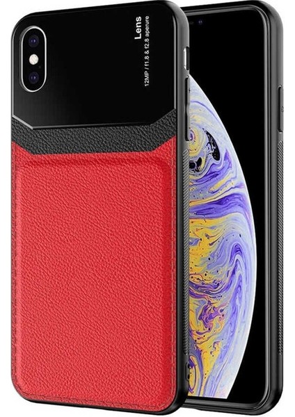 Apple iPhone Xs Uyumlu Kılıf Emiks Kapak, Kırmızı